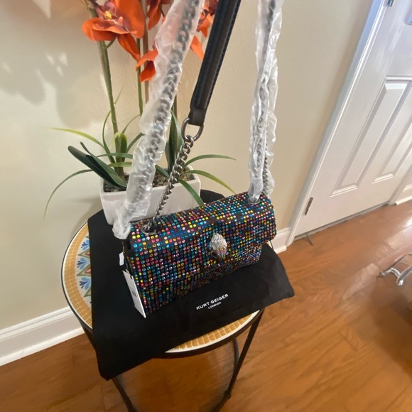 Kurt Geiger London Fabric Medium Kensington Black/Other One Size - Picture 4 of 10